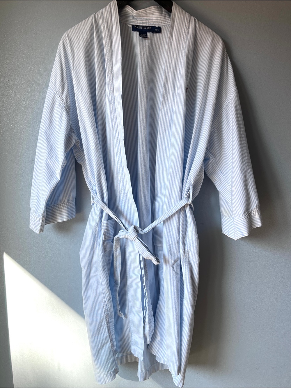 Vintage 90s Polo Ralph Lauren Striped Kimono Loungewear Robe M/L